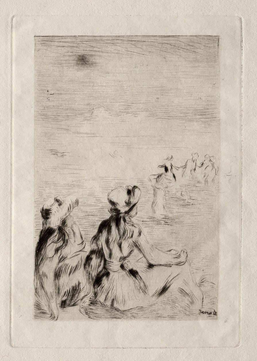 Sulla spiaggia a Berneval da Pierre Auguste Renoir