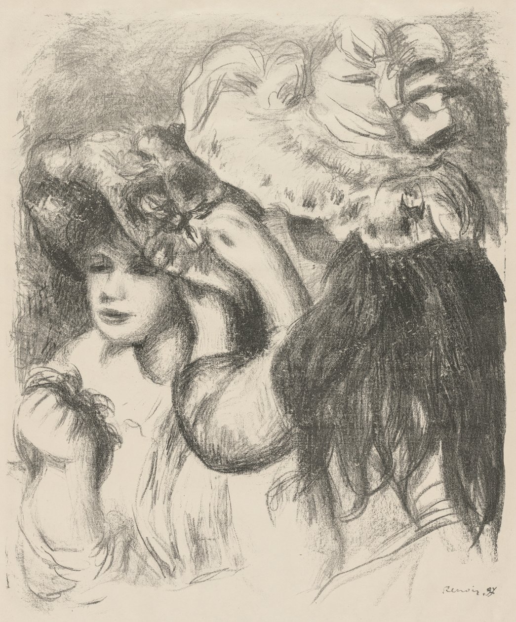 Fissando il Cappello, 1897 da Pierre Auguste Renoir