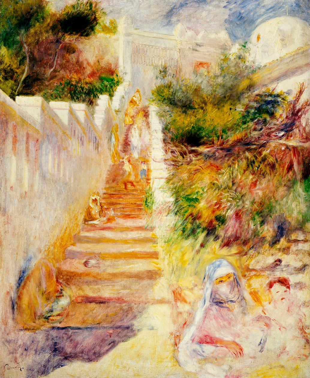 Le scale, Algeri, c.1882 da Pierre Auguste Renoir