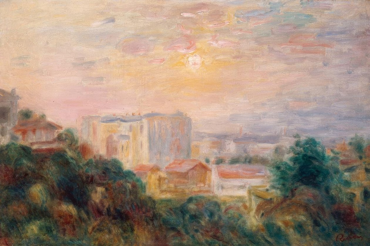 Vista di Montmartre da Pierre Auguste Renoir