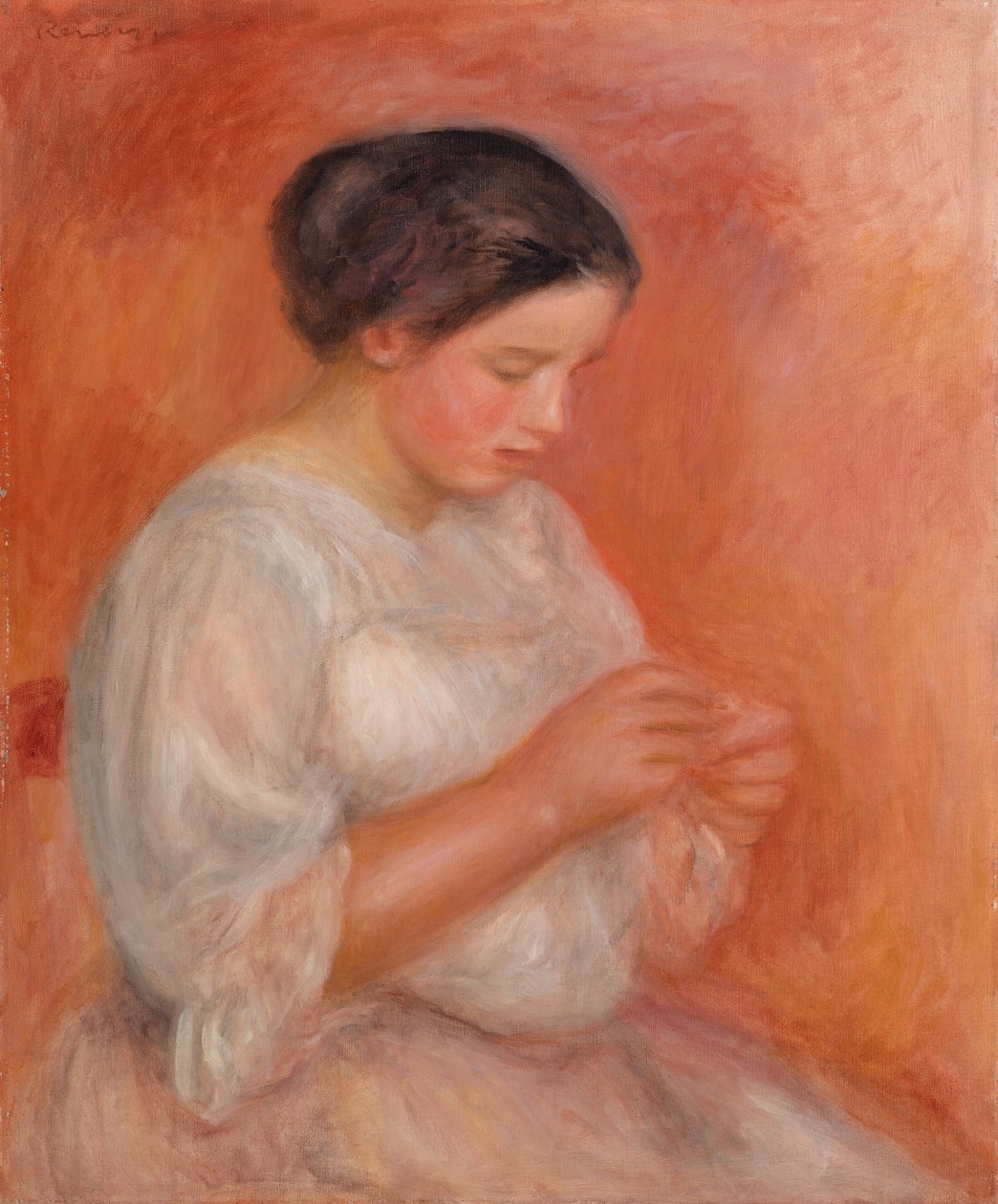 Donna che cuce da Pierre Auguste Renoir