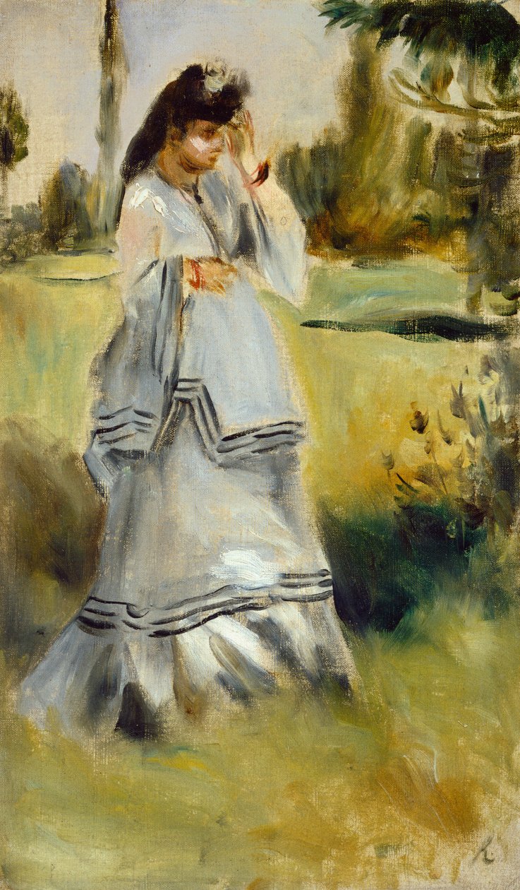 Donna in un parco da Pierre Auguste Renoir