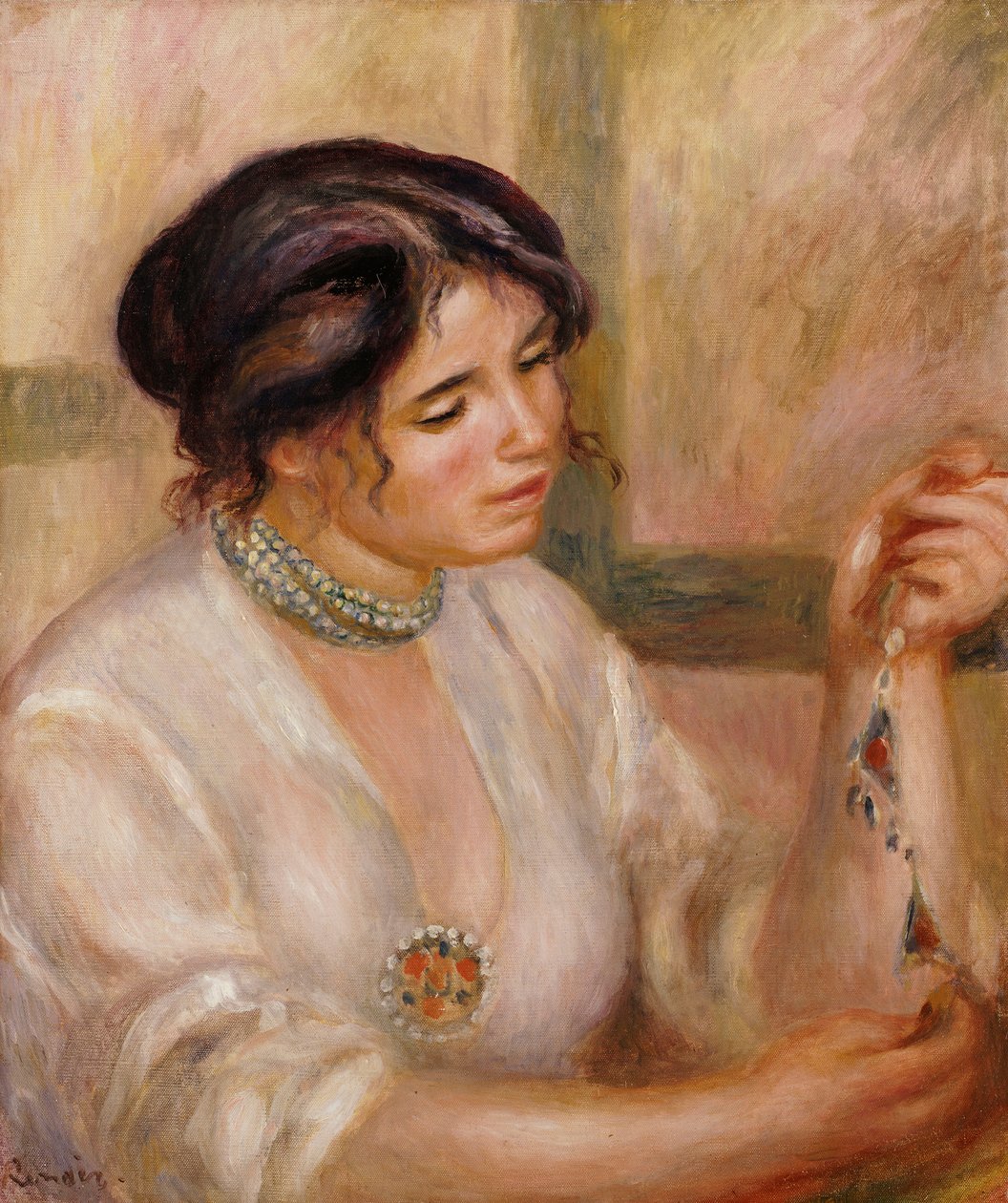 Donna con una collana da Pierre Auguste Renoir