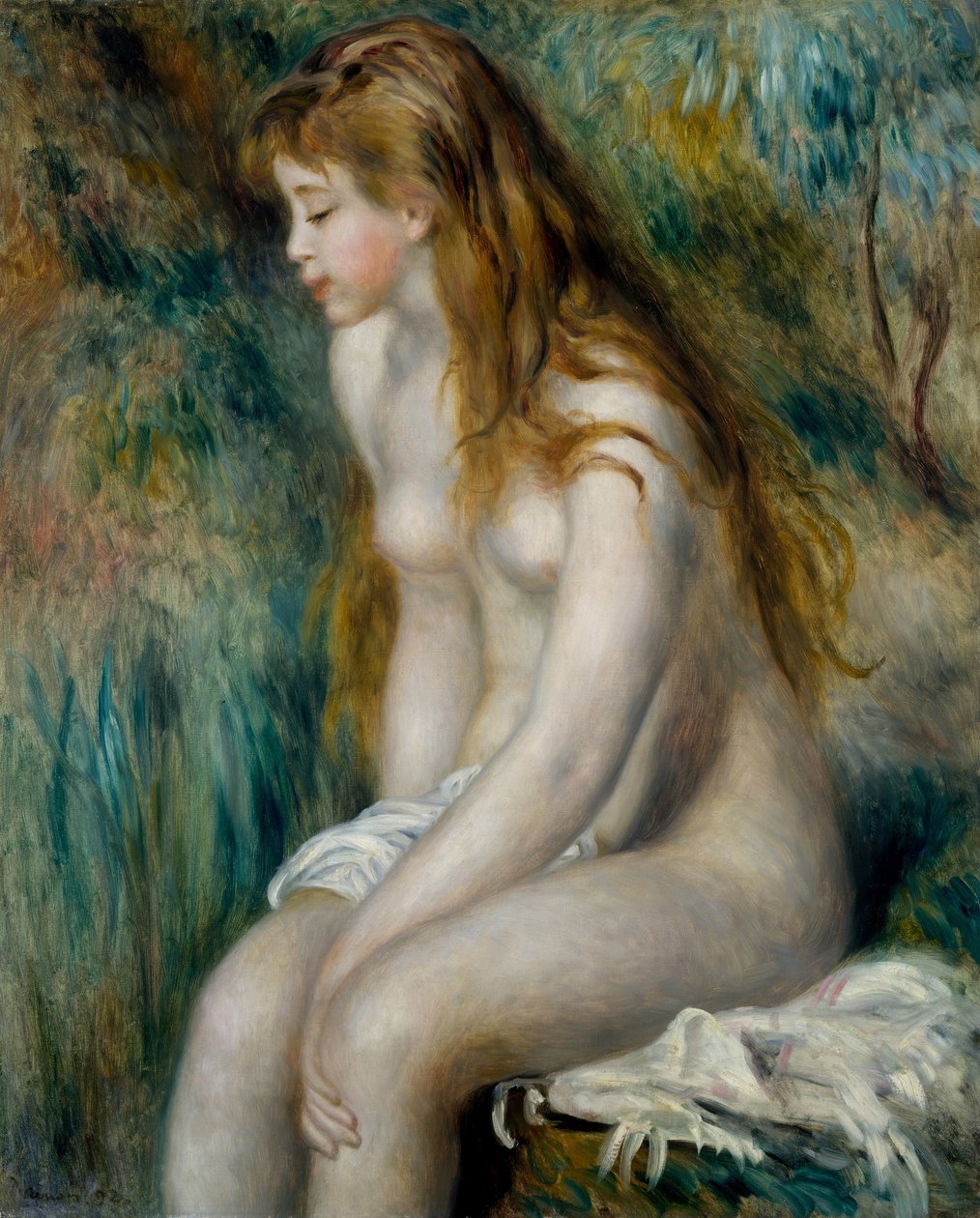 Giovane ragazza che fa il bagno da Pierre Auguste Renoir