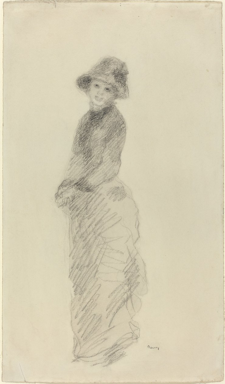 Giovane donna in piedi, c. 1880 da Pierre Auguste Renoir