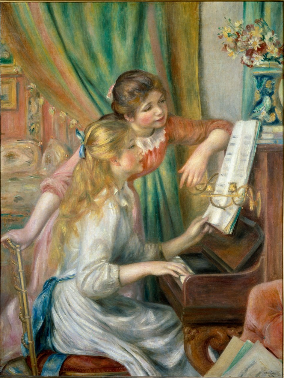 Ragazze al pianoforte da Pierre Auguste Renoir