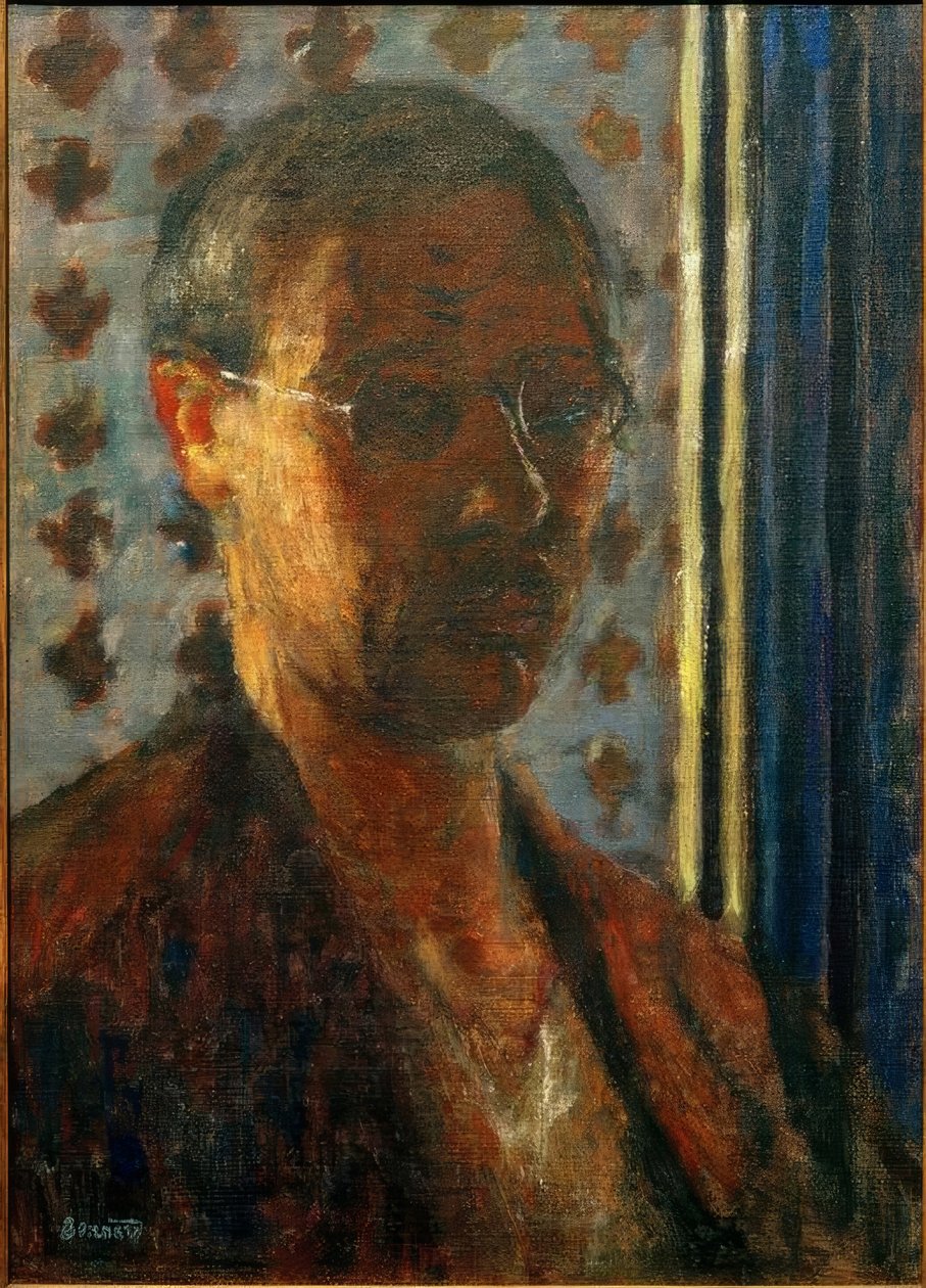 Autoritratto controluce, carta a fiori da Pierre Bonnard
