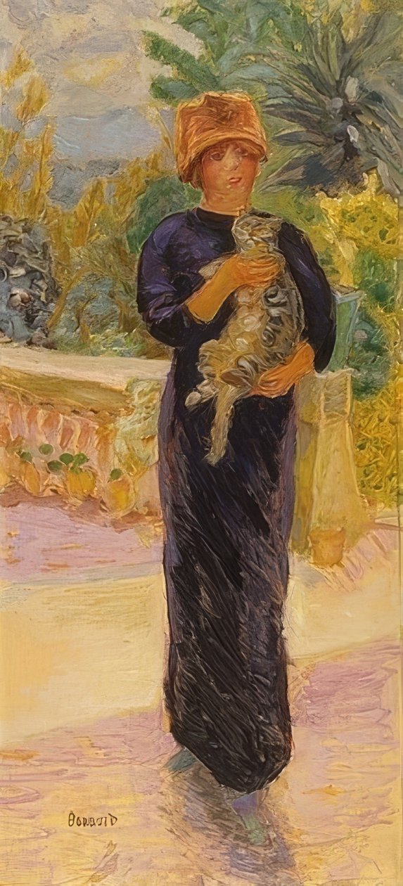 Signora con gatto da Pierre Bonnard