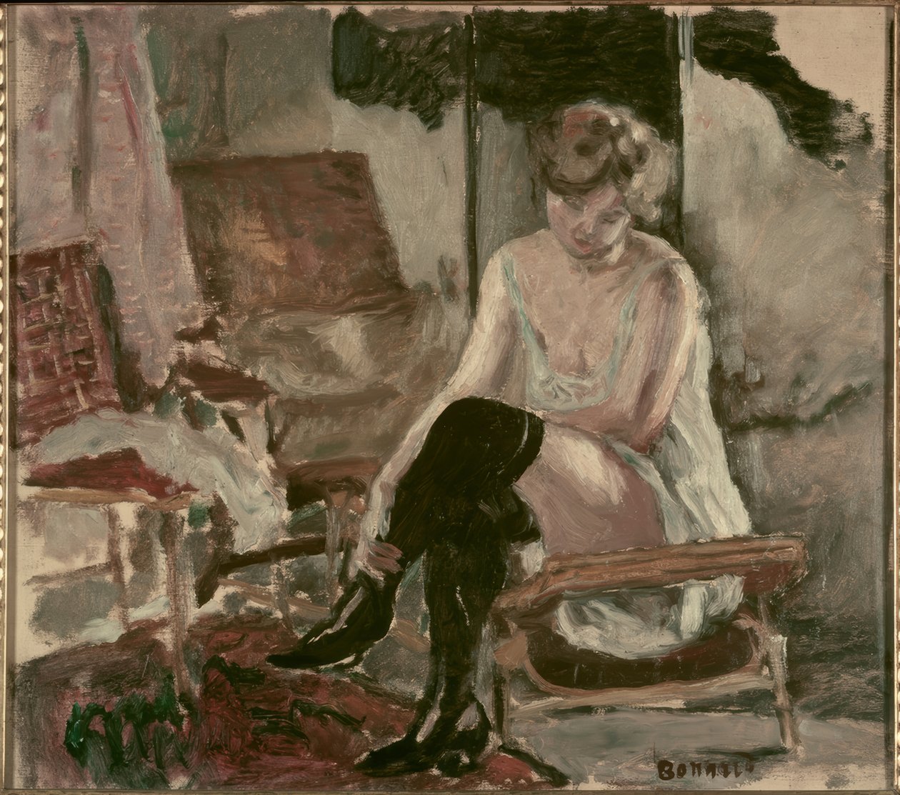Studio di giovane donna sulla sua chaise longue da Pierre Bonnard