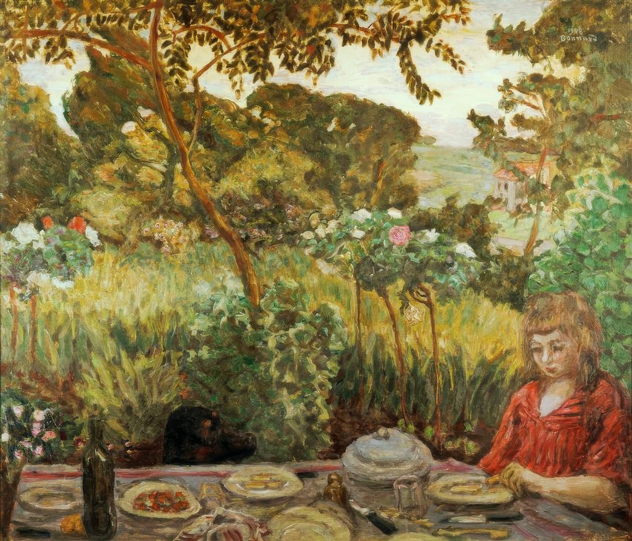 Fine del pasto in giardino da Pierre Bonnard