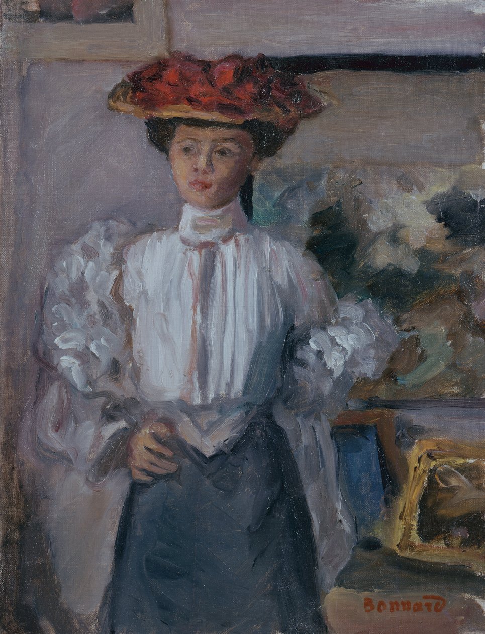 Ragazza con cappello da Pierre Bonnard