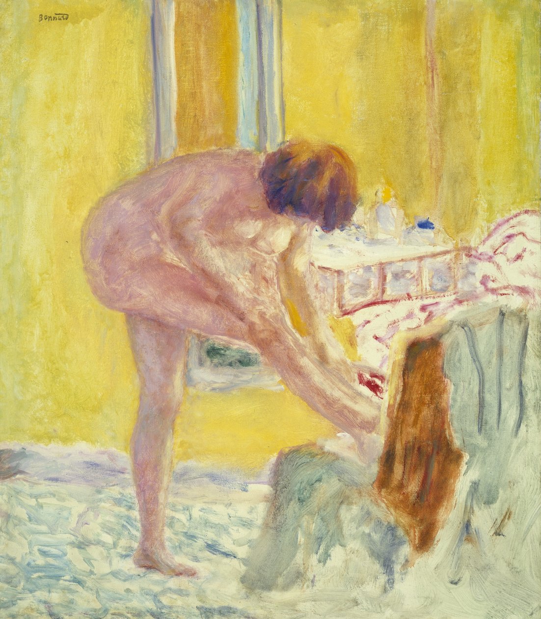 Nudo, sfondo giallo, c.1924 da Pierre Bonnard