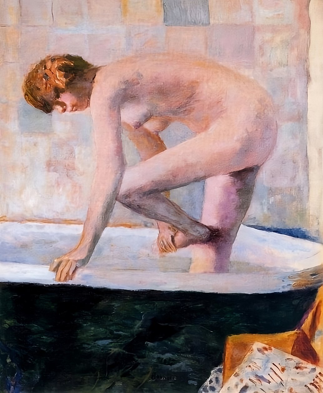 Nudo rosa nella vasca da bagno, c.1924 | Pierre Bonnard