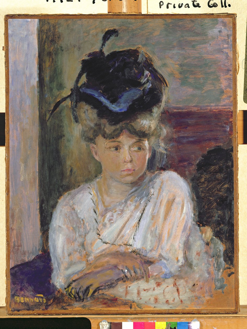 Il cappello con il nastro blu, 1912 da Pierre Bonnard