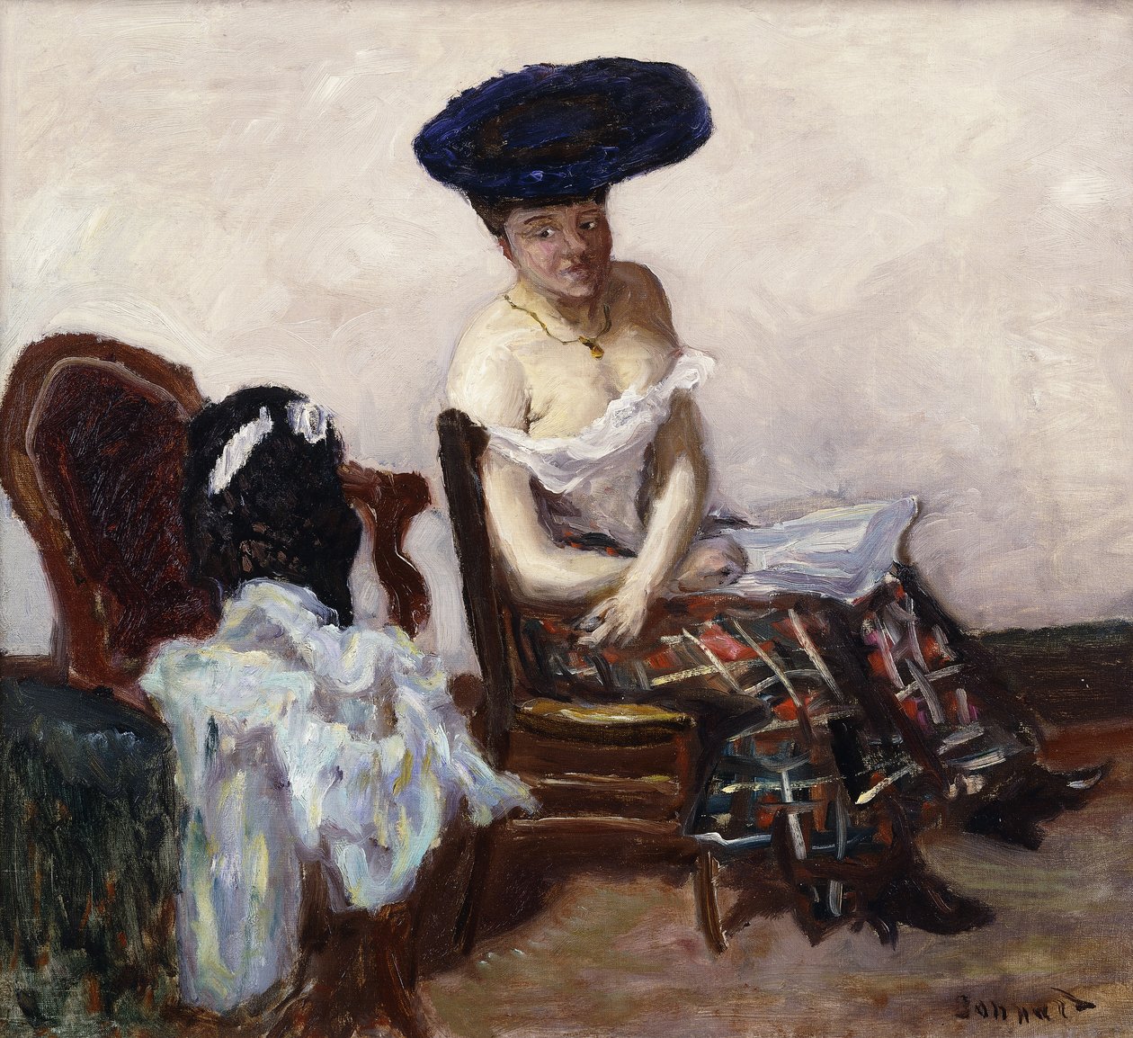 La sottoveste scozzese da Pierre Bonnard