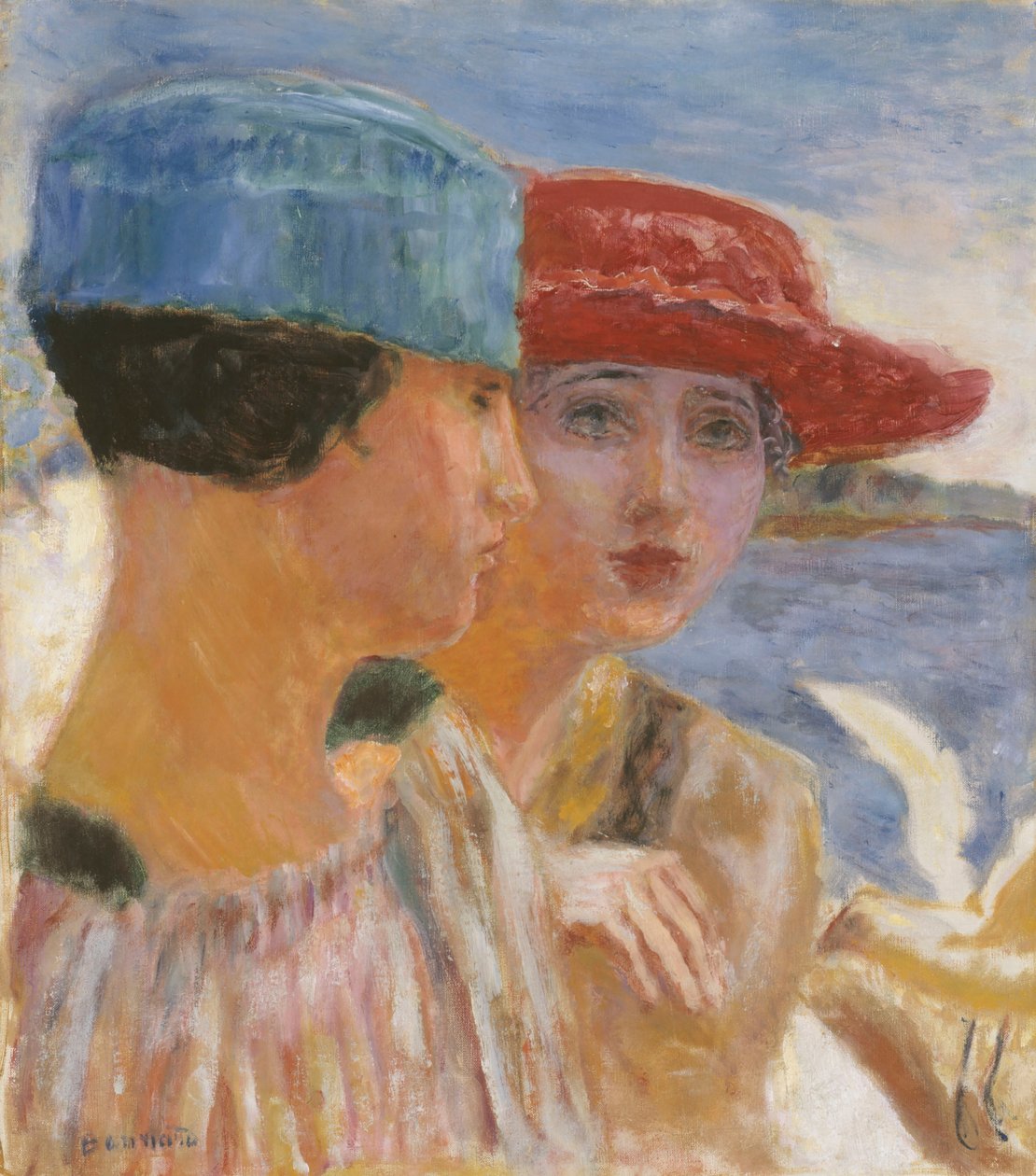 Ragazze giovani con un gabbiano, 1917 da Pierre Bonnard
