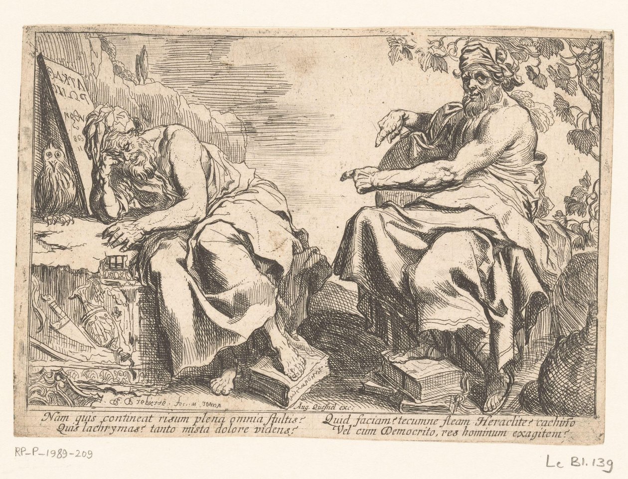 Eraclito e Democrito da Pierre Brebiette