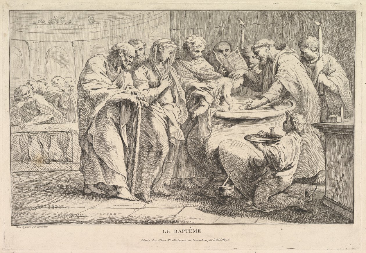 Il battesimo, ca. 1734 da Pierre Charles Tremolieres