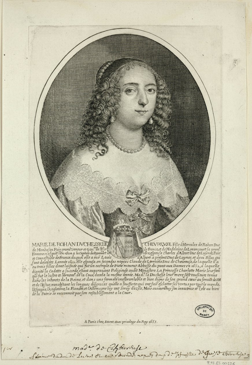 Marie de Rohan, duchessa di Cheuvreuse da Pierre Daret