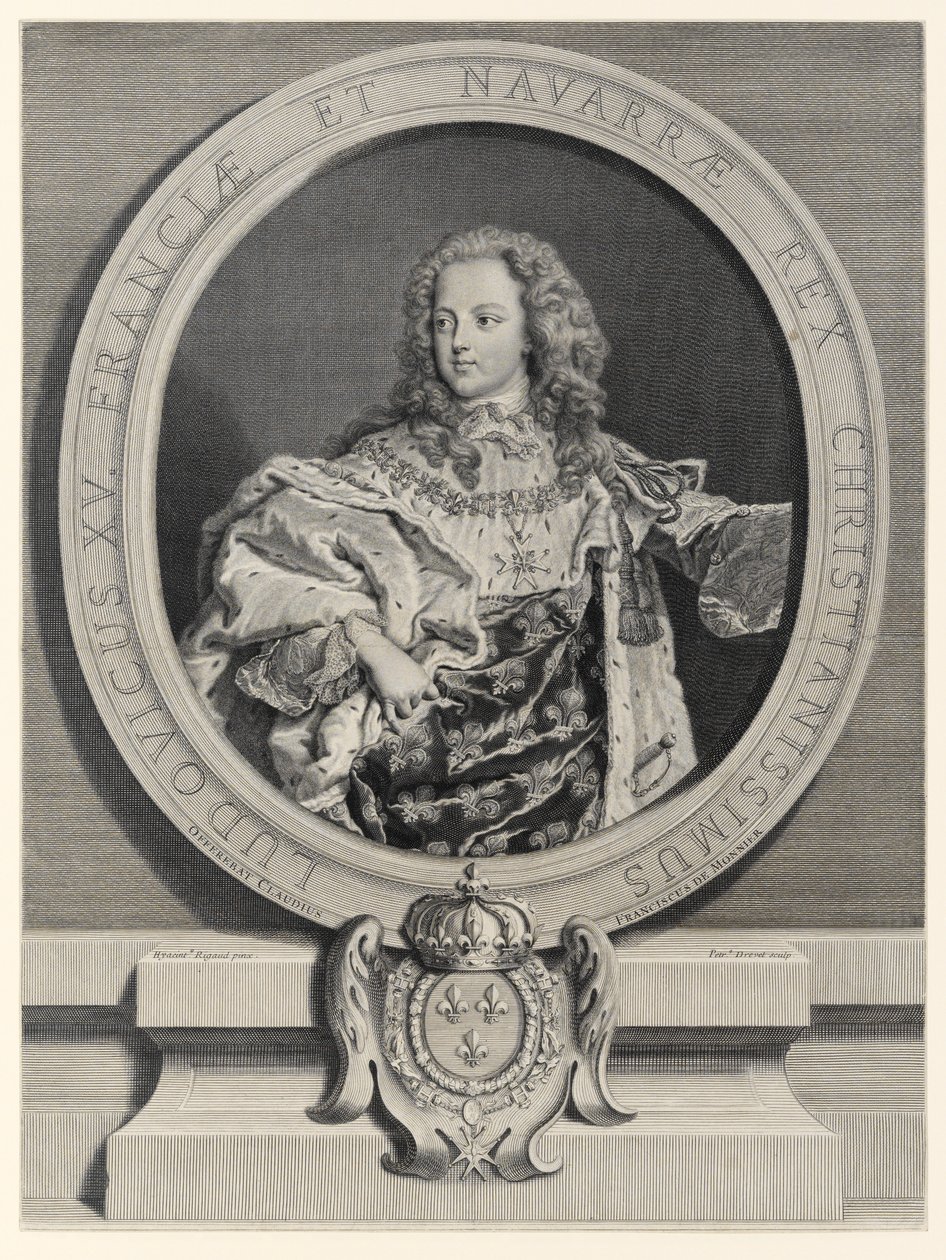 Luigi XV, Re di Francia (1710-1774) da Pierre Drevet