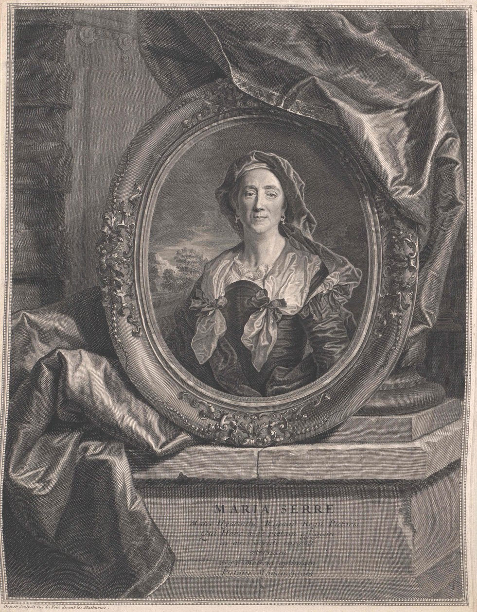 Marie Serre (stampa) da Pierre Drevet
