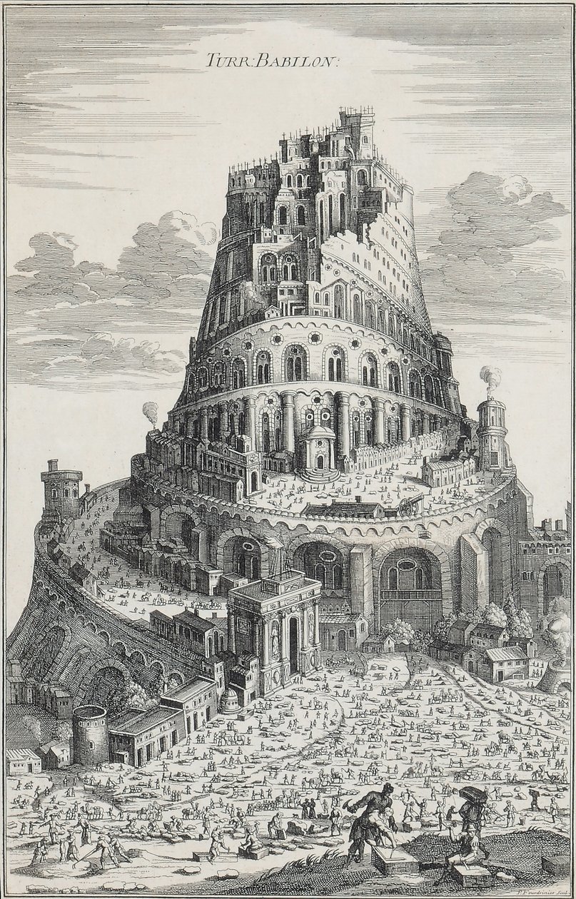 Torre di Babele da Pierre Fourdrinier