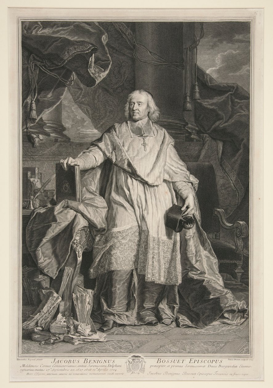 Ritratto di Jacques Benigne Bossuet da Pierre Imbert Drevet