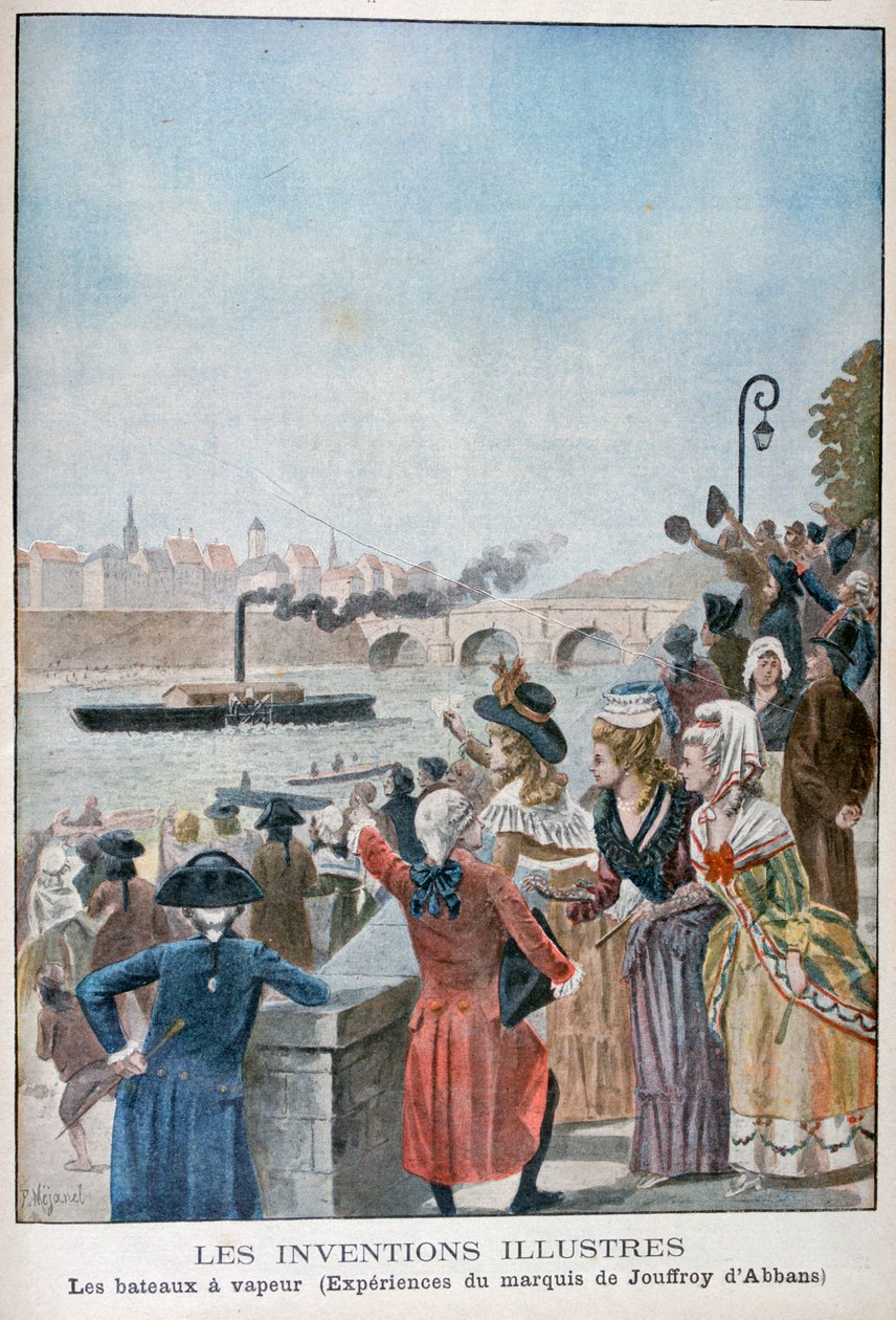 Piroscafo a pale Pyroscaphe da Pierre Mejanel