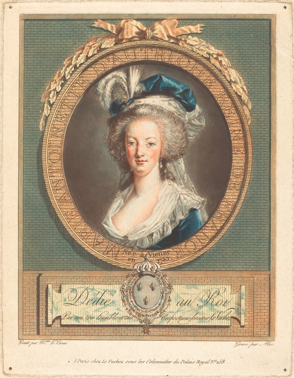 Regina Maria Antonietta da Pierre Michel Alix after Élisabeth Louise Vigée Le Brun