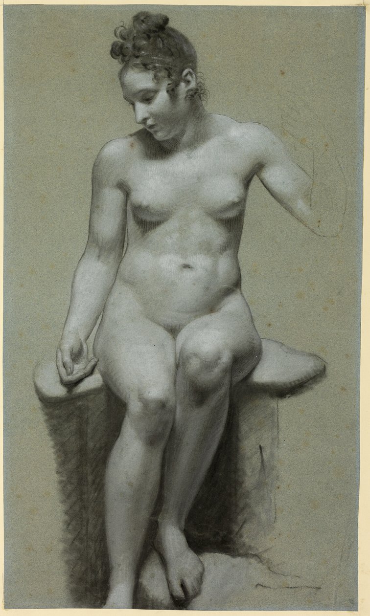 Nudo femminile seduto da Pierre Paul Prud