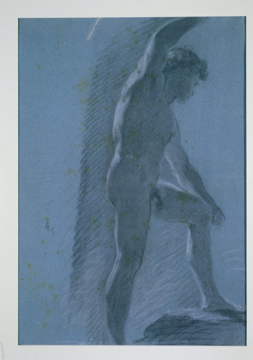 Studio di un nudo maschile (verso) da Pierre Paul Prud