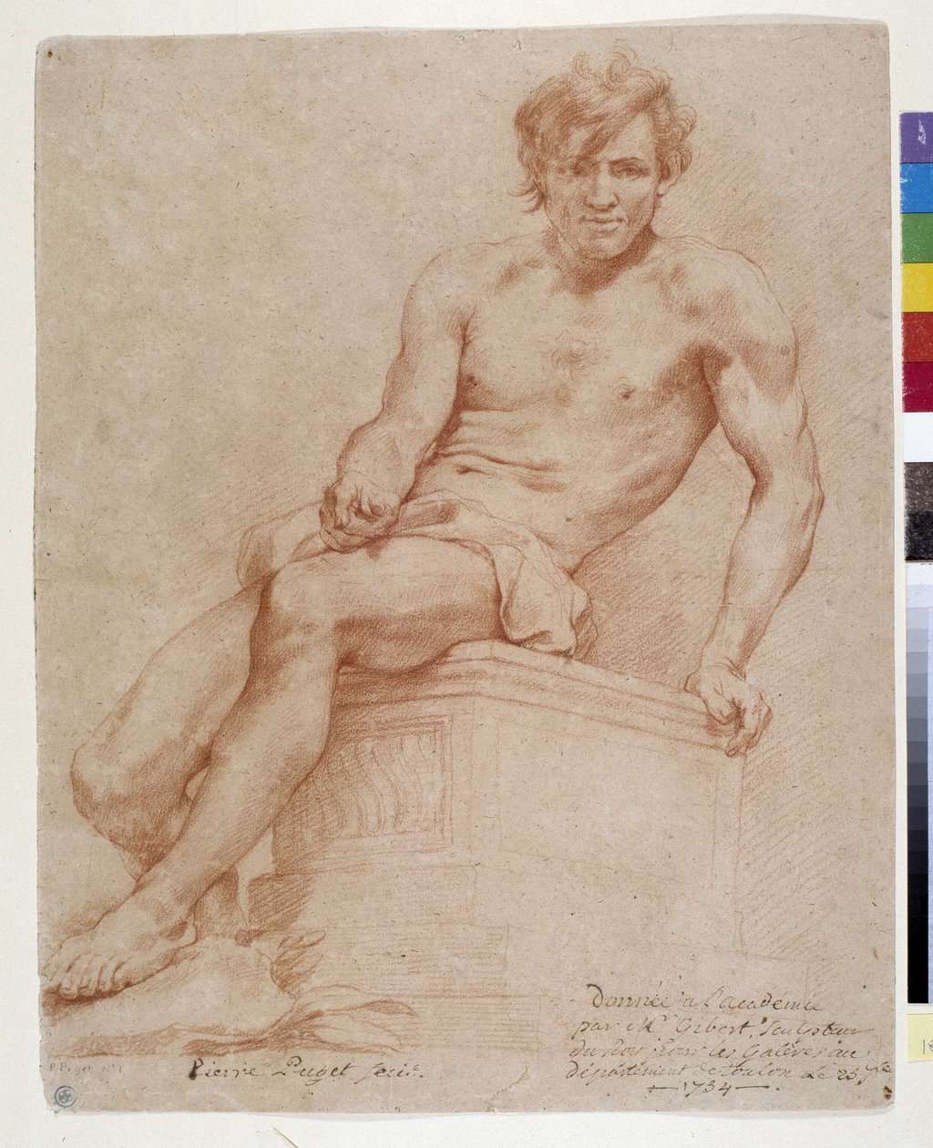 Uomo seduto da Pierre Puget