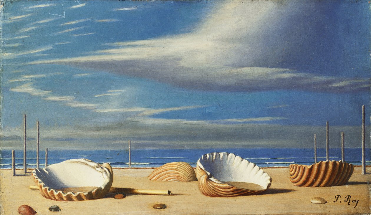 Conchiglie su un paesaggio da Pierre Roy