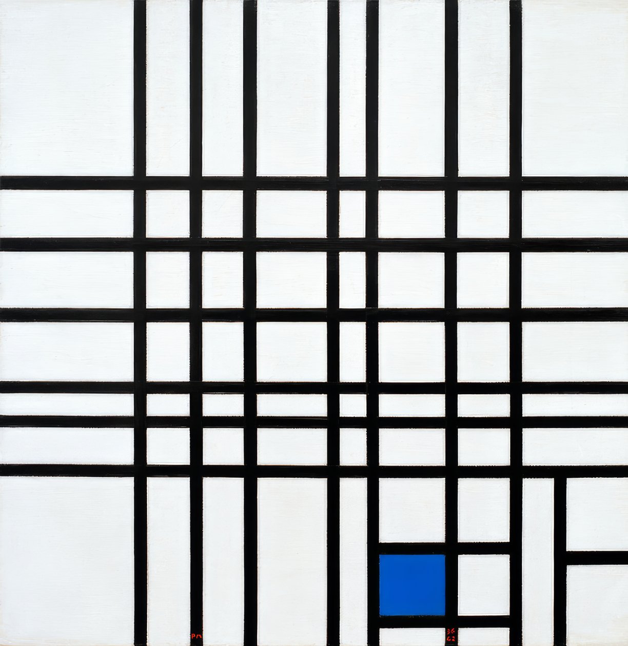 Composizione n. 12; Composizione con blu da Piet Mondrian