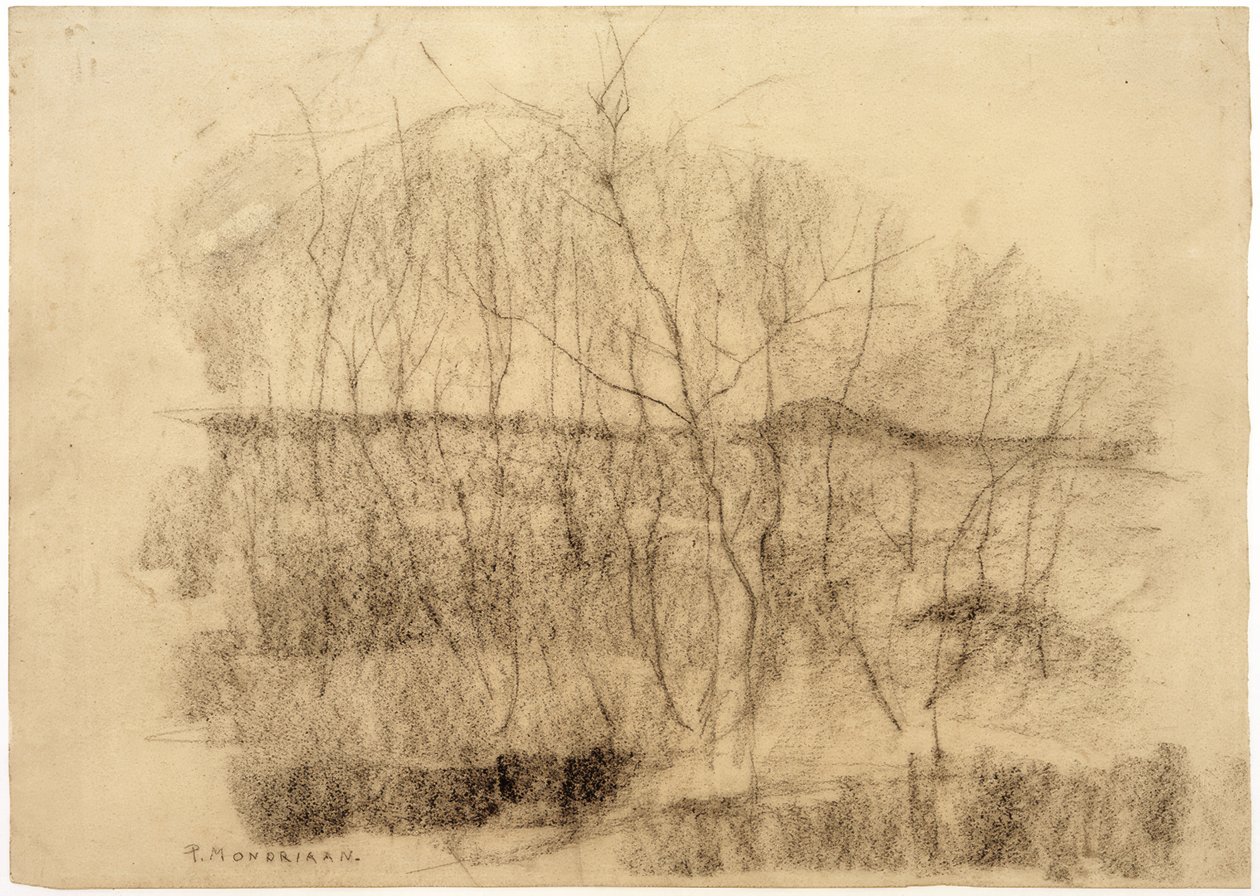 Paesaggio con alberi da Piet Mondrian