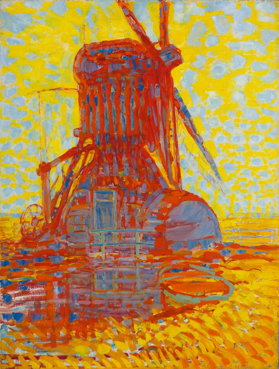 Mulino al Sole: Il Mulino di Winkel, 1908 da Piet Mondrian
