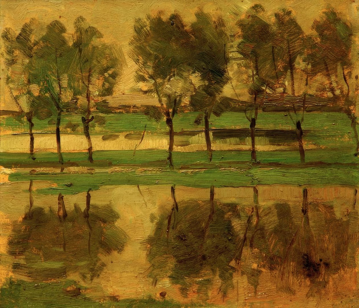 Salici con sole da Piet Mondrian