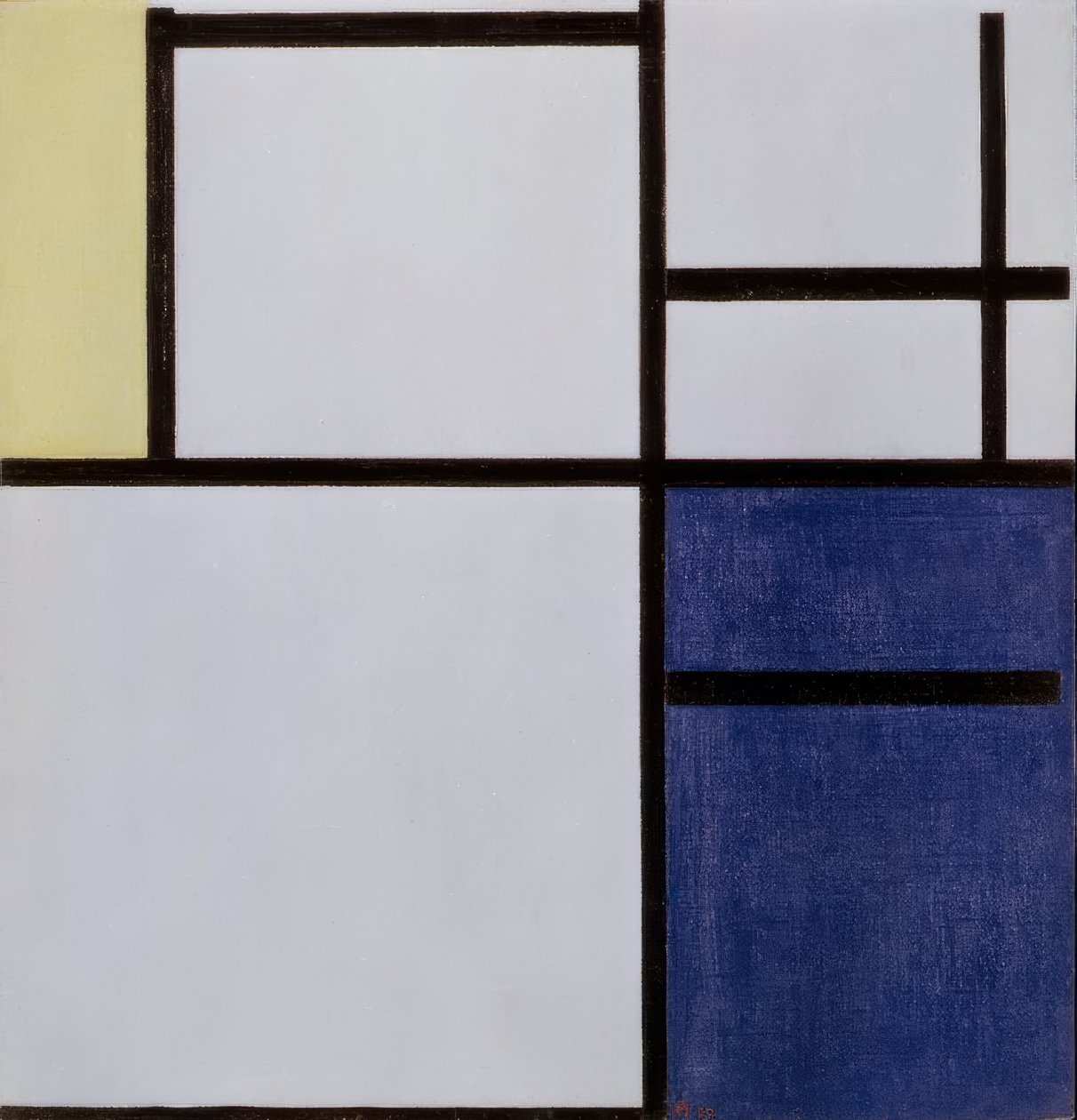 Bianco, grigio, giallo, blu da Piet Mondrian
