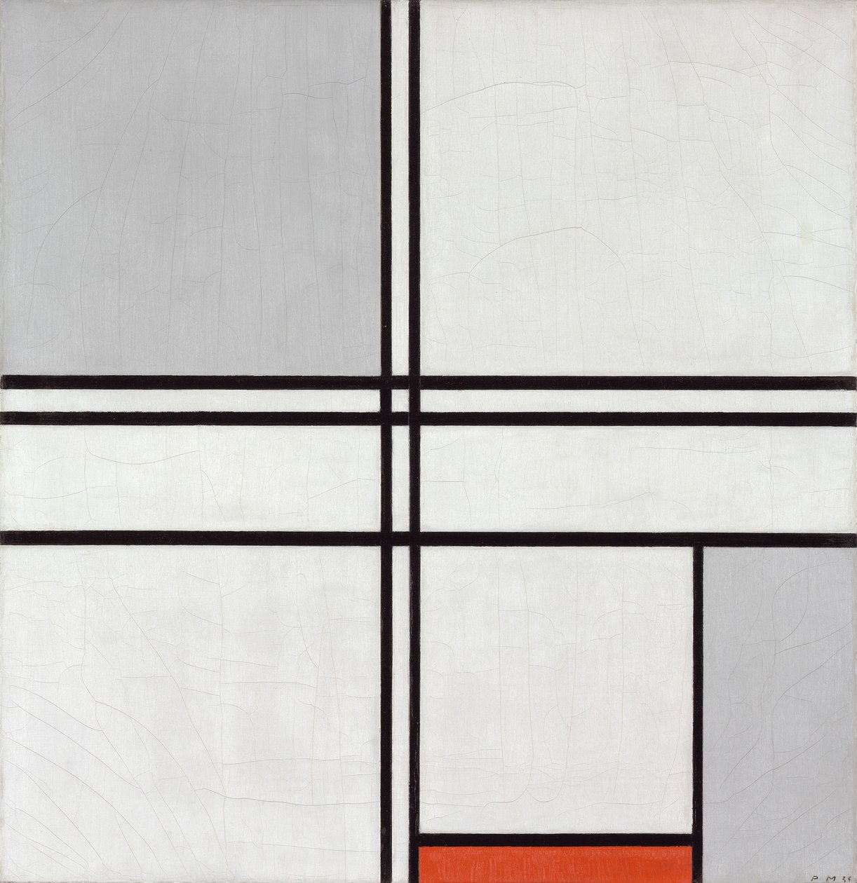 Composizione (No. 1) Grigio-Rosso da Piet Mondrian