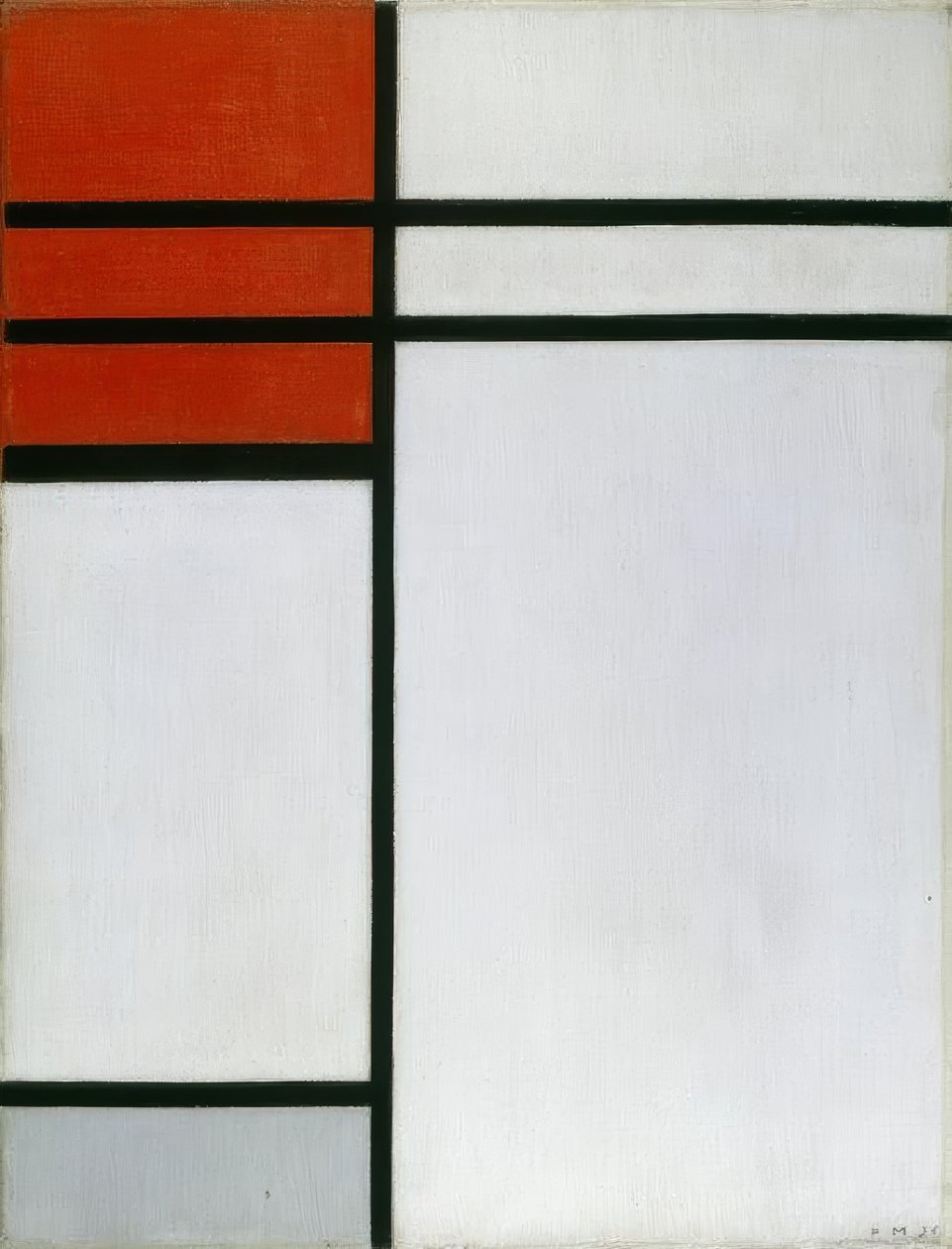 Composizione con rosso da Piet Mondrian