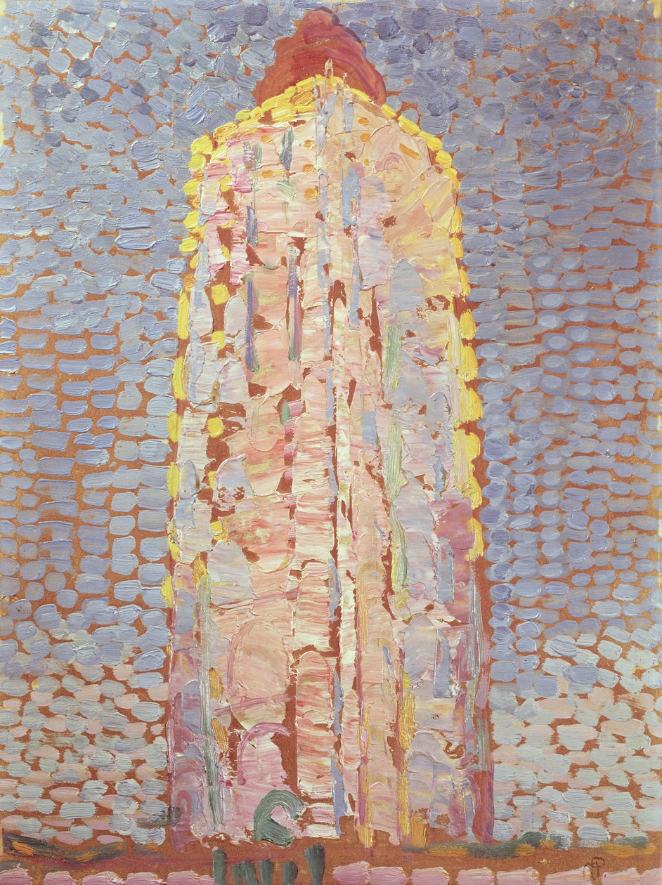 Faro a Westkapelle in Orange da Piet Mondrian