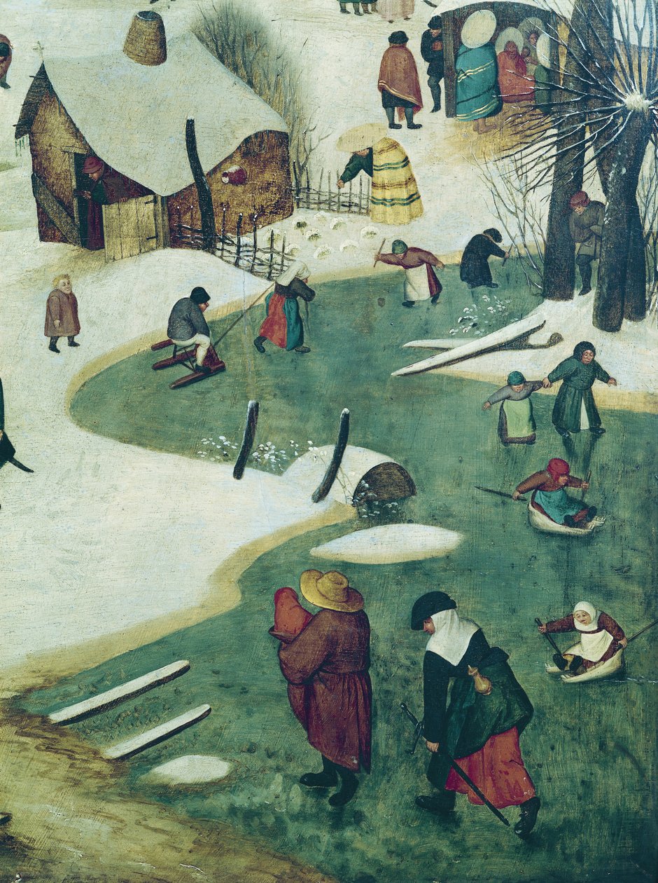 Bambini che giocano sul fiume ghiacciato (dettaglio) da Pieter Bruegel the Elder