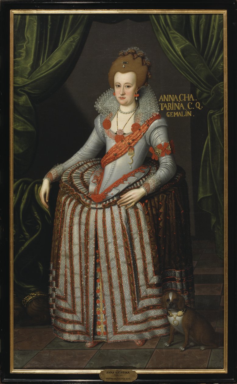 Anna Caterina di Brandeburgo, c.1600 da Pieter Fransz. Isaacsz.