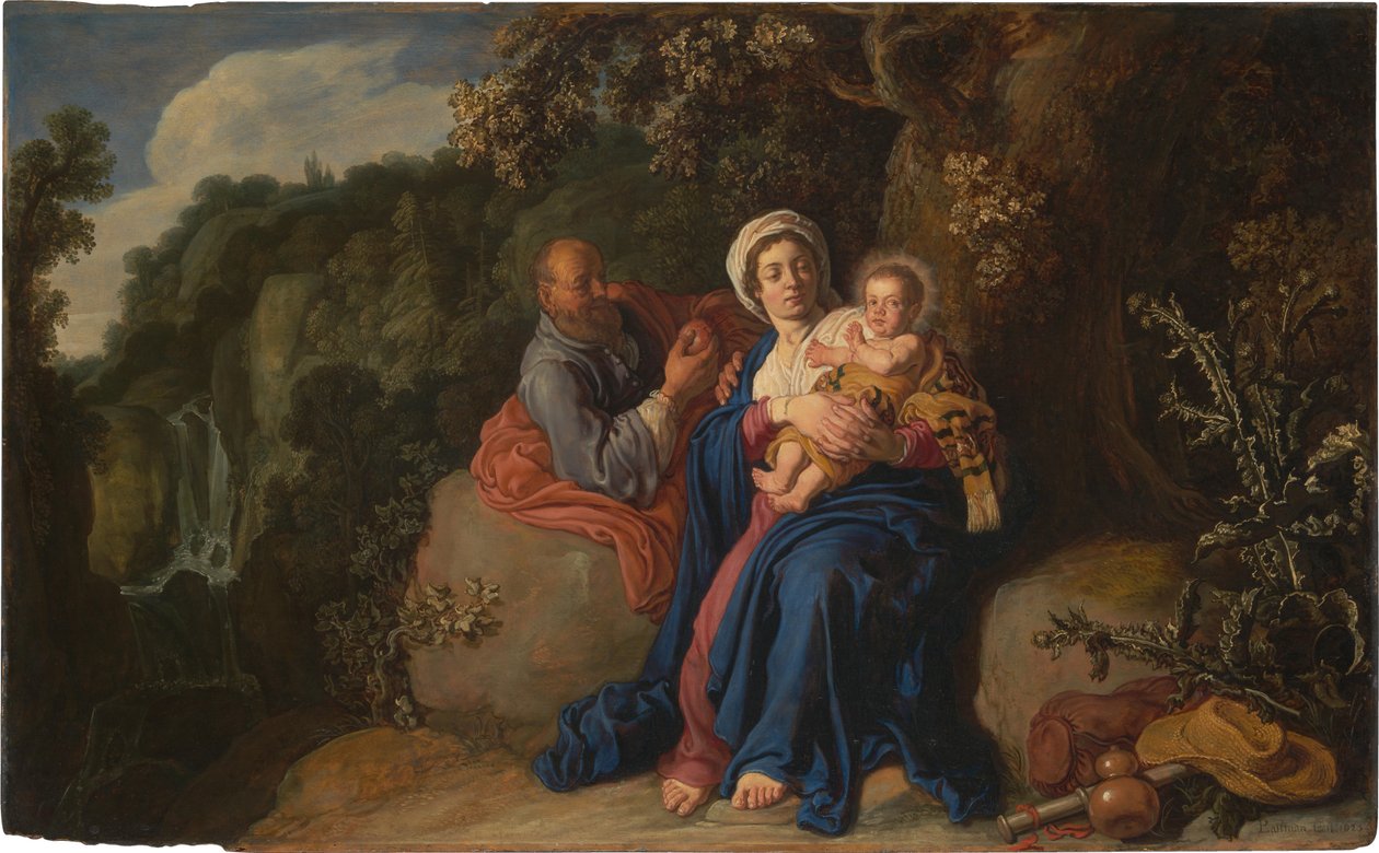 Il riposo durante la fuga in Egitto da Pieter Lastman