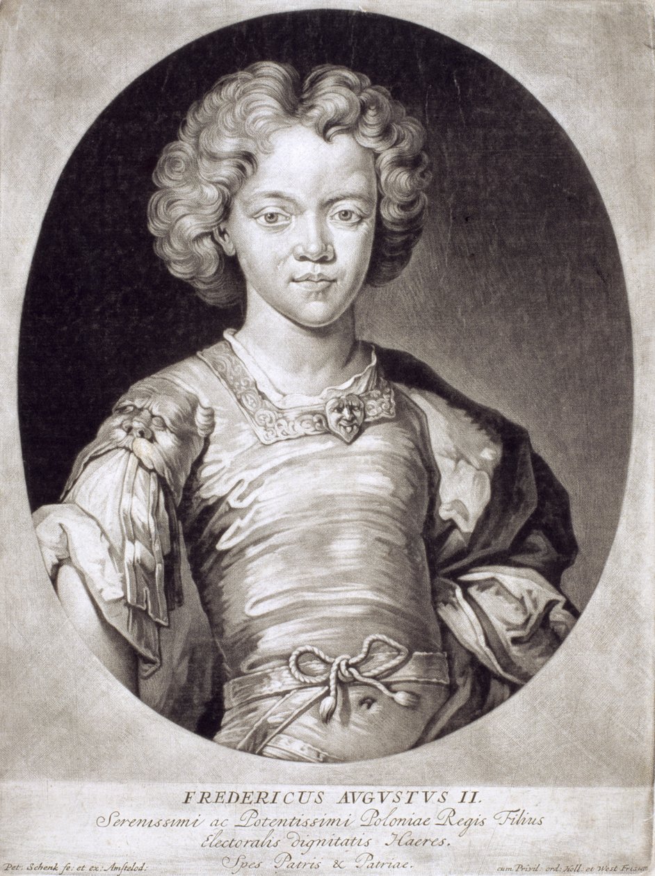 Augusto III (1696-1763) re di Polonia da bambino da Pieter Schenk