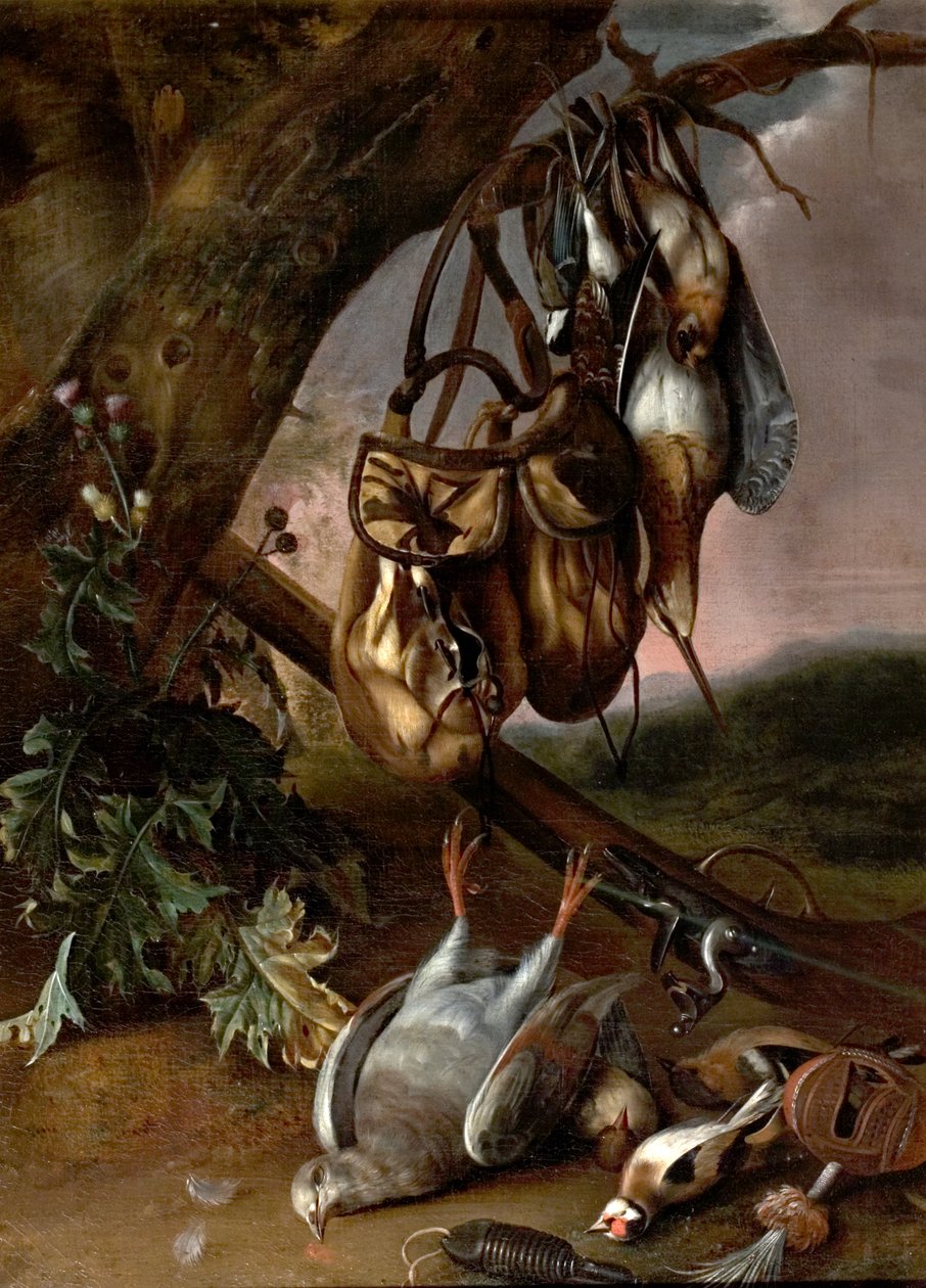 Natura morta con selvaggina (piccione e altri uccelli) da Pieter Withoos