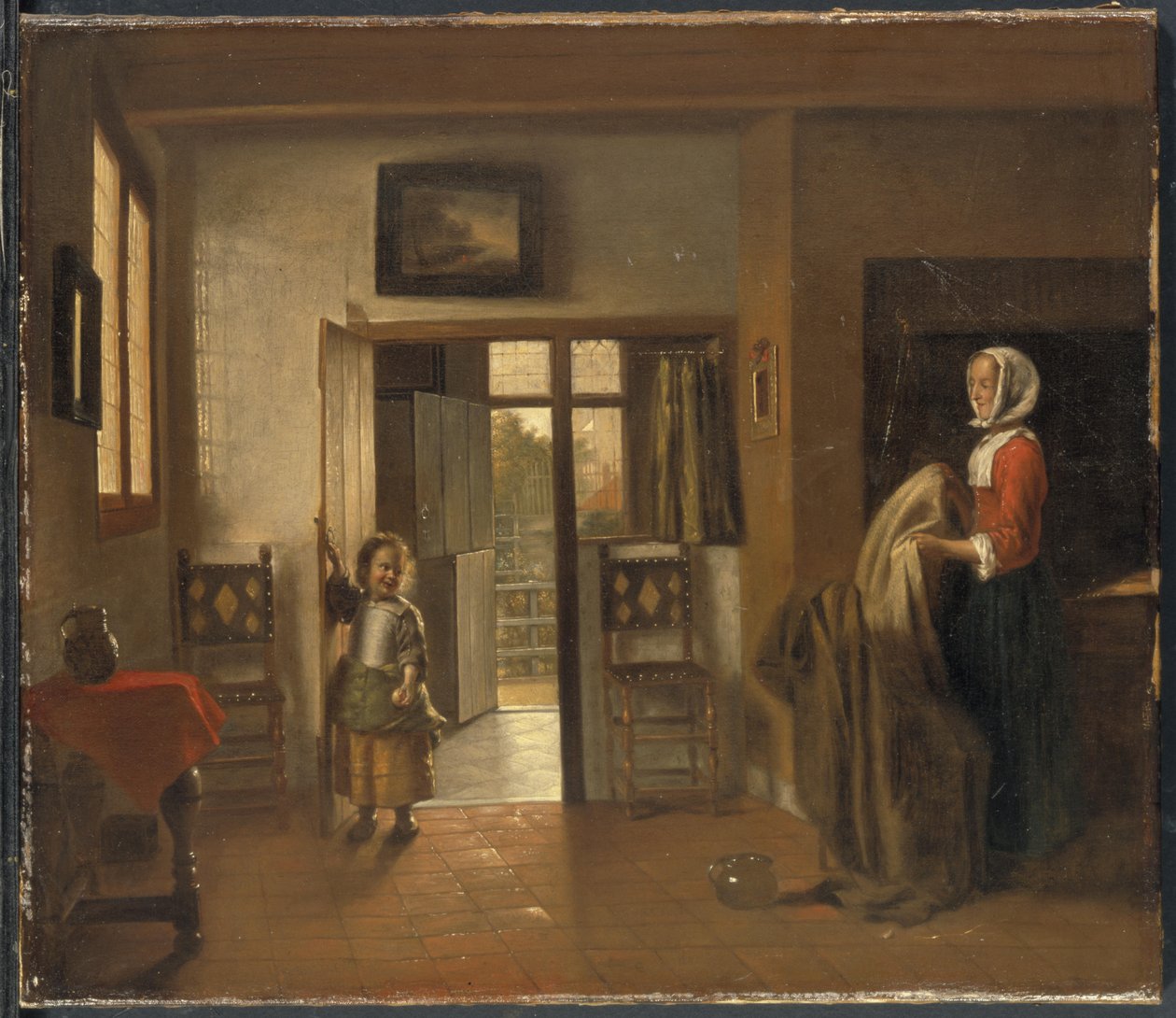 La camera da letto da Pieter de Hooch