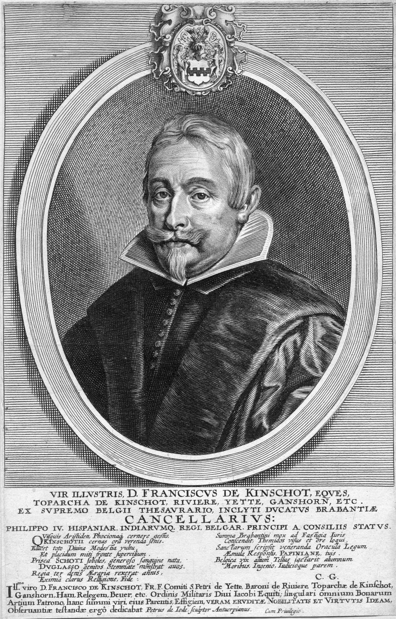ritratto inciso da Pieter de Jode
