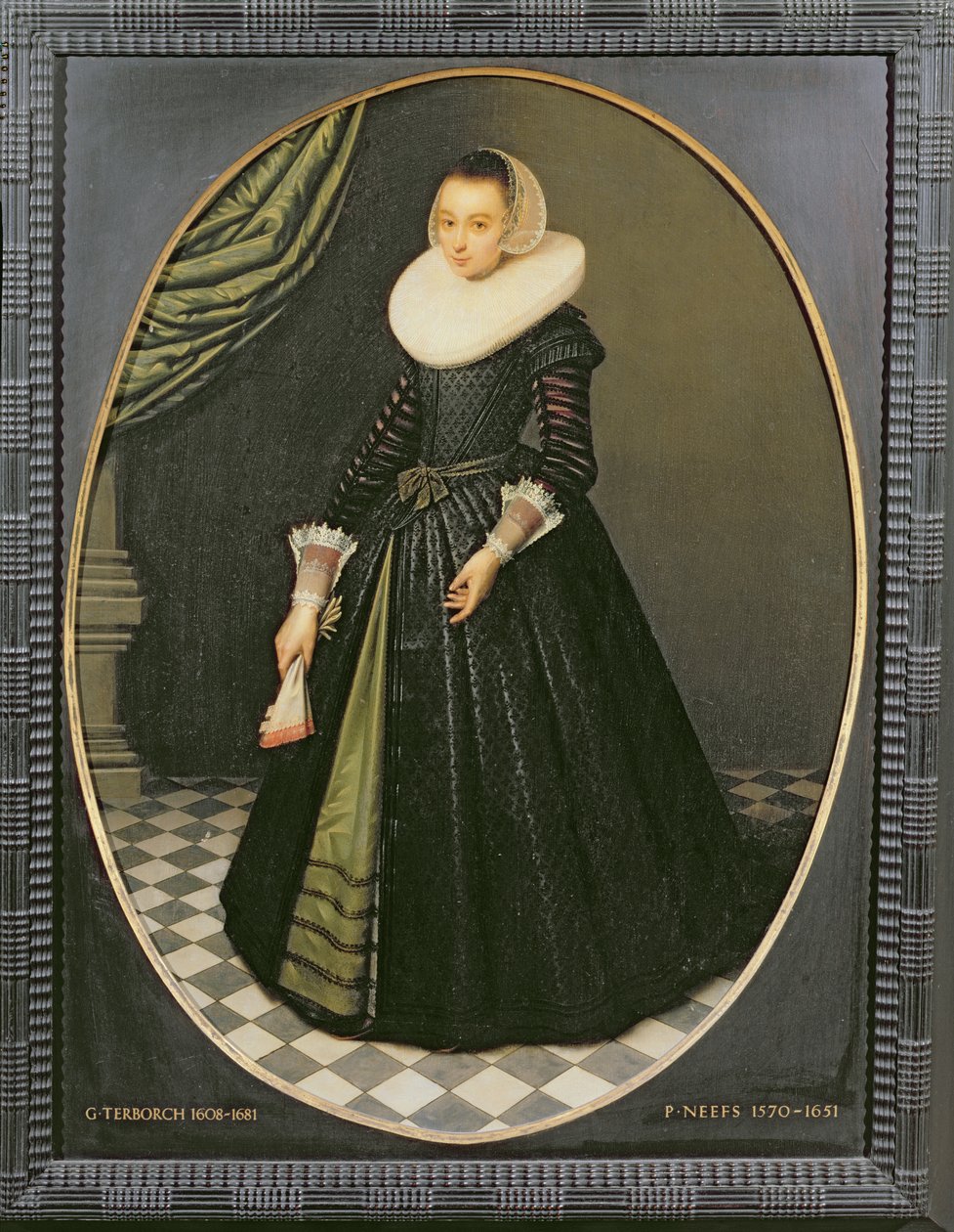 Ritratto ovale di una signora da Pieter the Elder Neefs