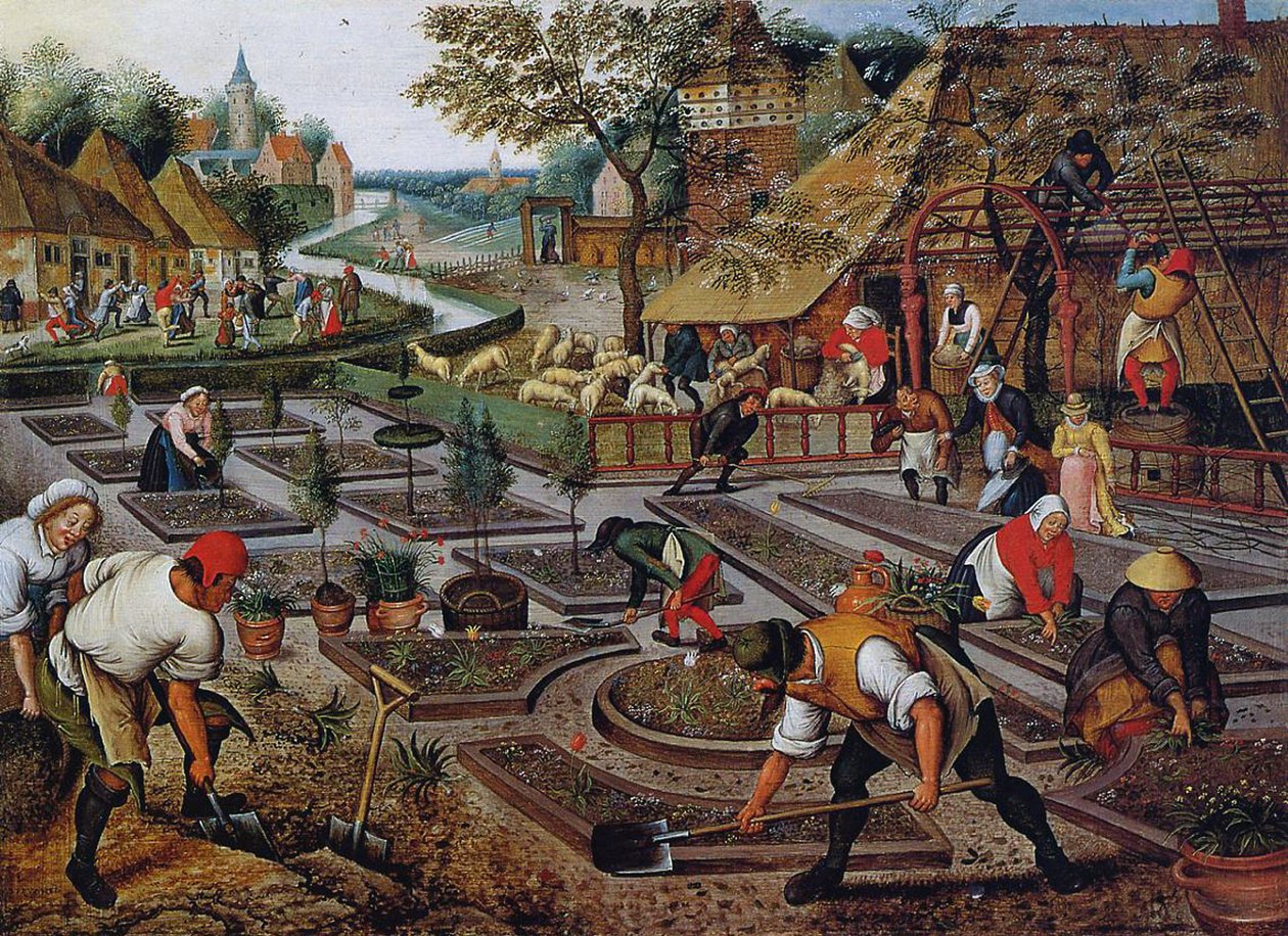Giardinaggio, c.1637-38 da Pieter Brueghel the Younger